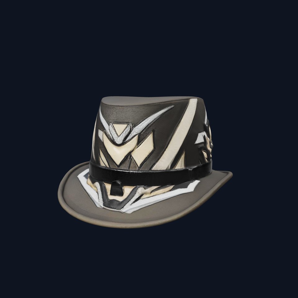 Stylish Fedora Hat Model Pack with Geometric Designs